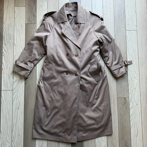 Vintage Worthington Petite Timeless Khaki Trench Coat - Picture 2 of 8